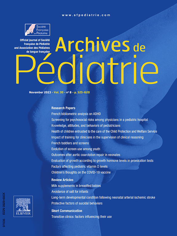 Go to journal home page - Archives de Pédiatrie